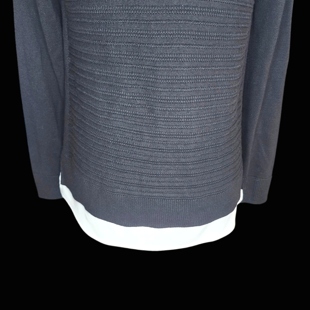 HILARY RADLEY Two-Fer Layered Sweater - Small - Picture 4 of 7